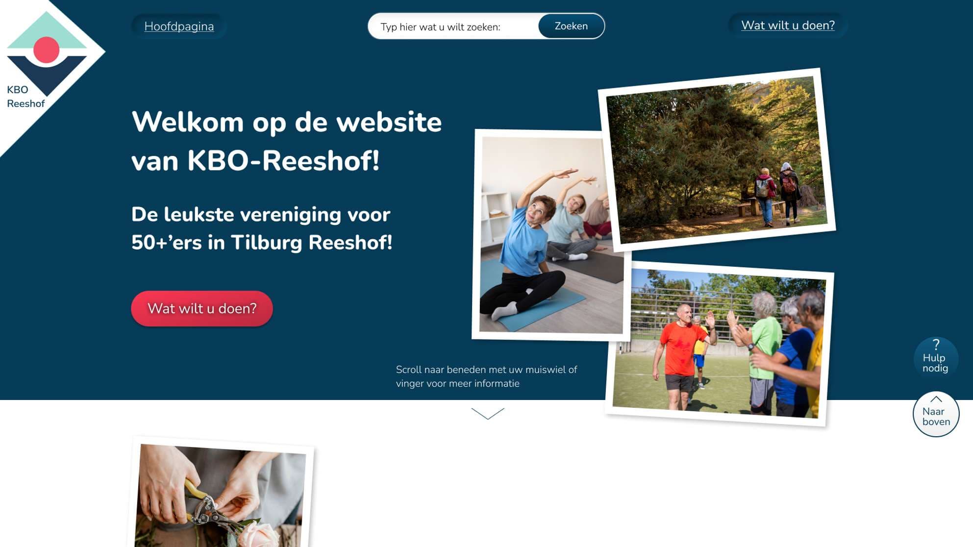 KBO Tilburg Reeshof helpmenu afbeelding