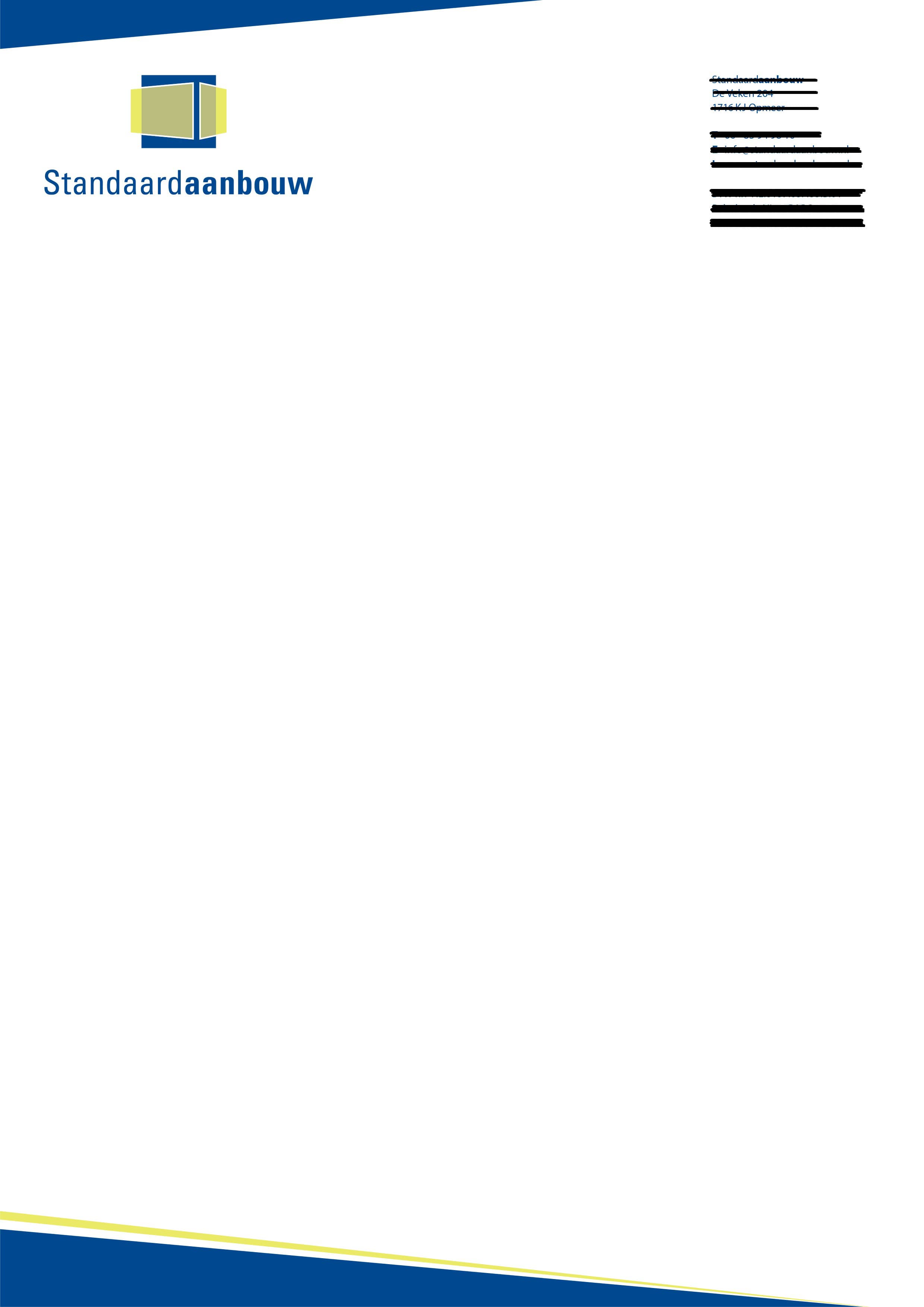 Standaard Aanbouw Briefpapier