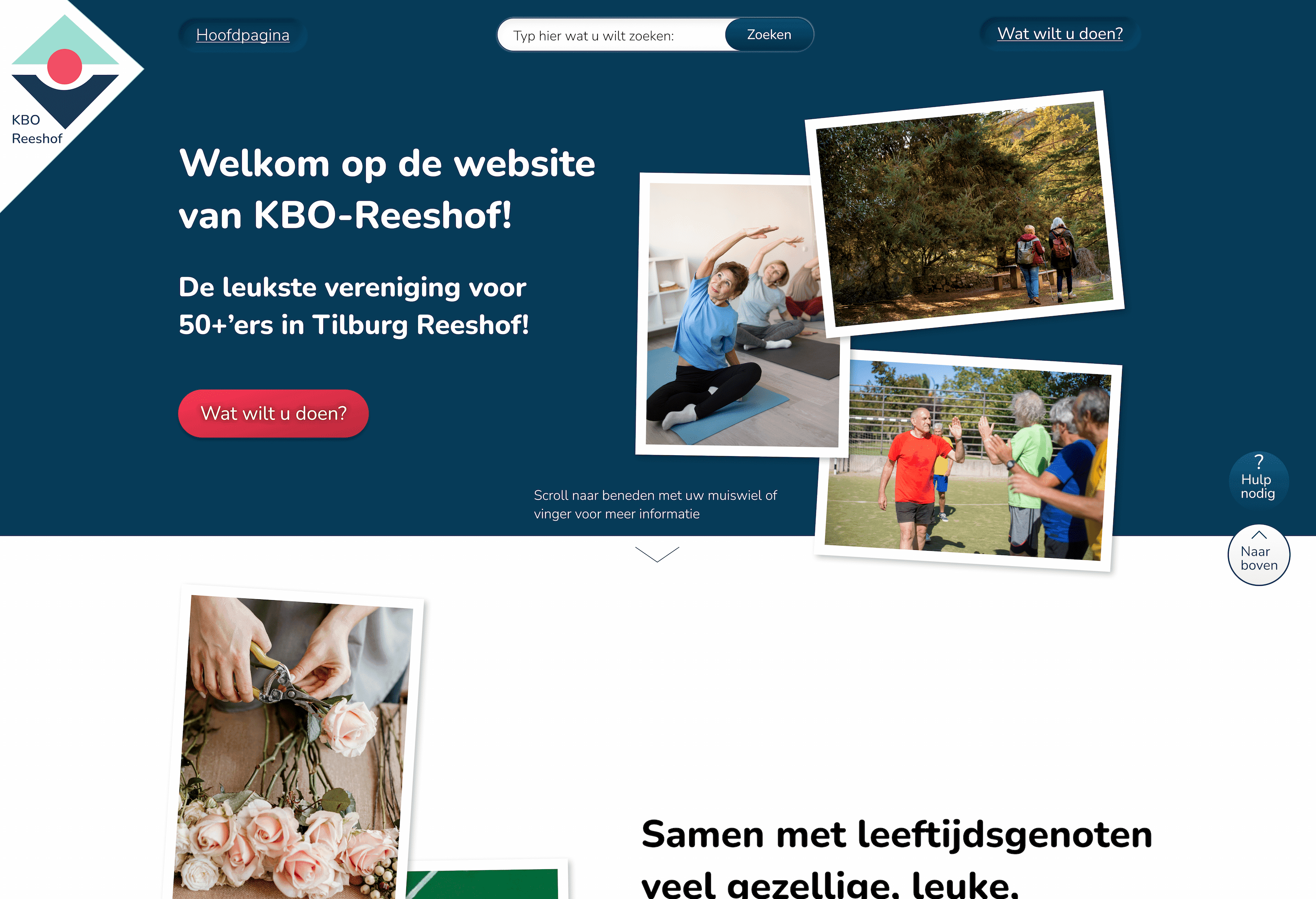 KBO Reeshof Menu uitgeklapt